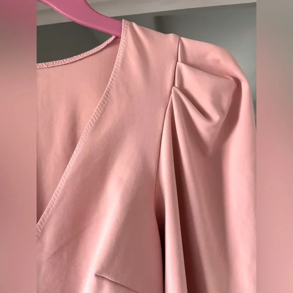 Free People Pink Fitted Puff Sleeve Bodysuit - Picture 5 of 11